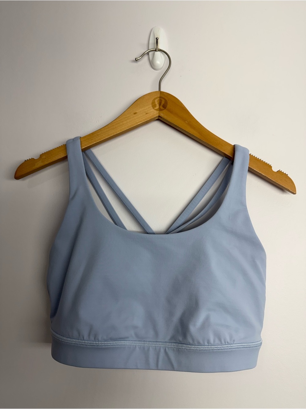 Lululemon Energy Bra *Medium Support, B–D Cup Blue Linen Size 10